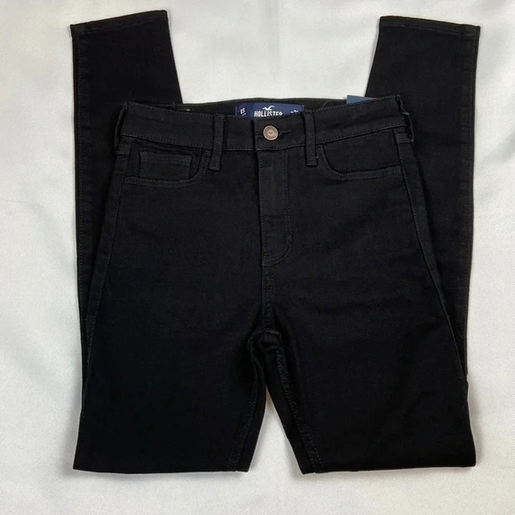 NWT Hollister High -Rise Super Skinny Black Jean Size 24 - Picture 1 of 10